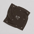 Silk scarf for human | Brown horse