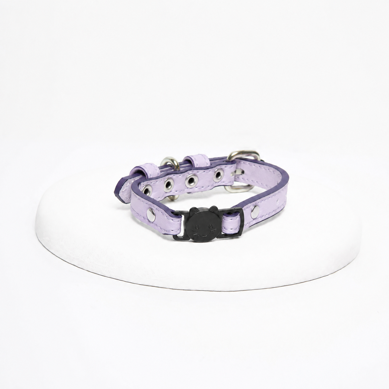 Vegan Leather Cat Collar | Purple Bloom