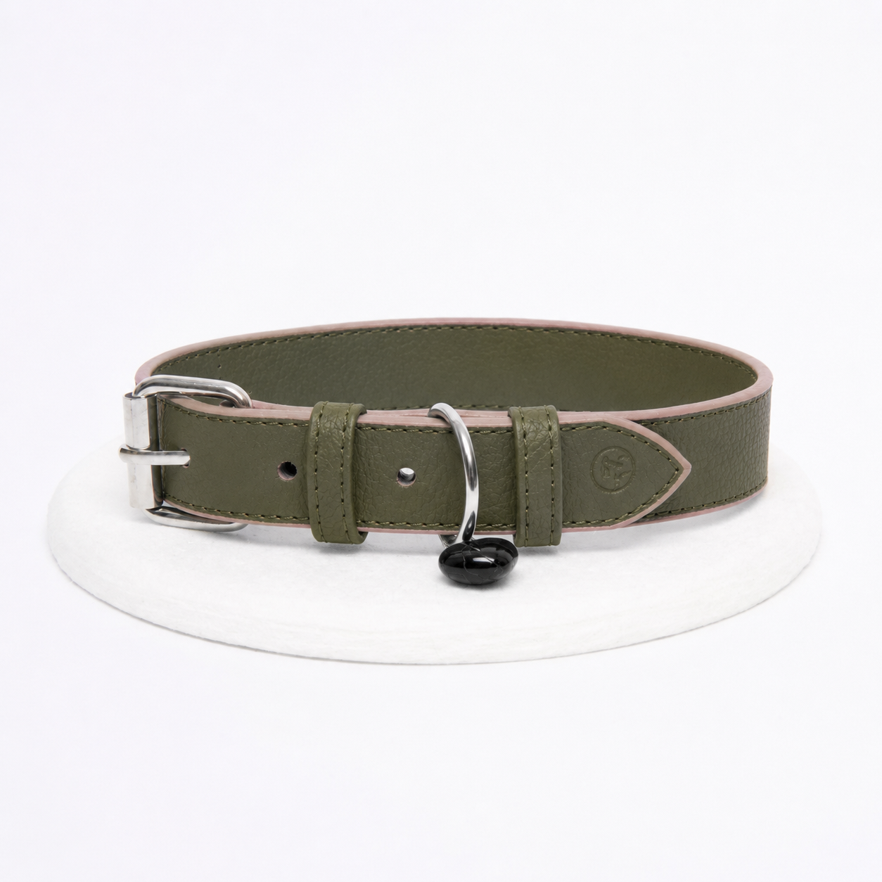 Vegan Leather Collar | Olive Dune