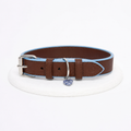 Vegan leather collar | Cacao Blue