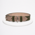 Vegan Leather Collar | Olive & Taupe