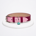 Vegan Leather Collar | Wine & Rose Gold