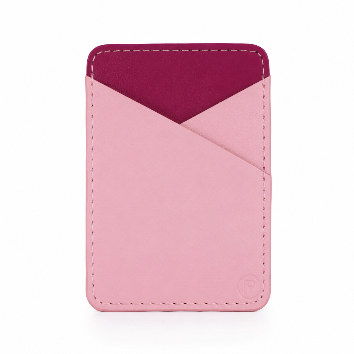 Vegan Leather Card Holder | Wine & Pink