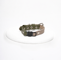 Vegan Cat Collar Leather | Olive & Taupe
